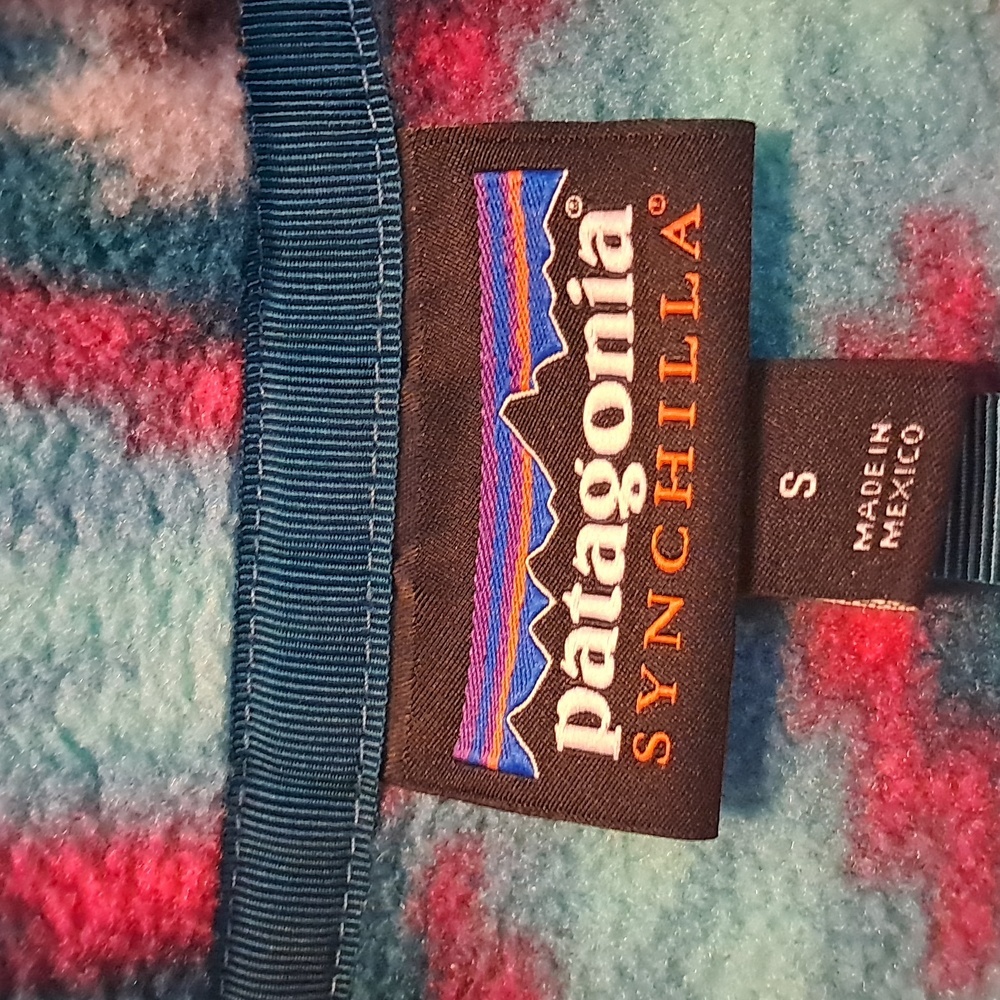 Patagonia Synchilla Snap-T Pullover Aztec Tribal Wild Desert Teal Print 2015 - Picture 6 of 9